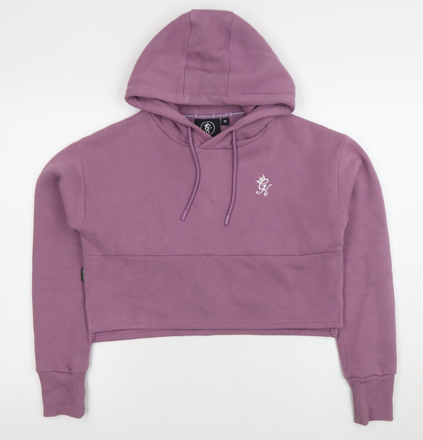 Gym King Women Purple Cropped Pullover Hoodie Size 10 Cotton Blend