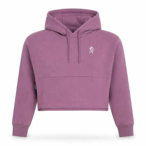 Gym King Women Purple Cropped Pullover Hoodie Size 10 Cotton Blend