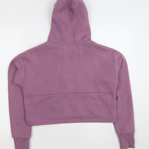 Gym King Women Purple Cropped Pullover Hoodie Size 10 Cotton Blend