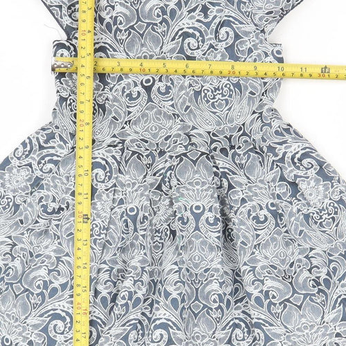 Paul Costelloe Girls Blue Floral Fit & Flare Dress 3 Years