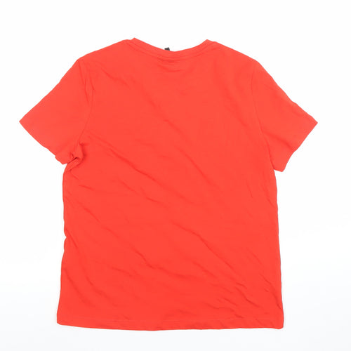 Vero Moda Women's Red 'Adios' Cotton Crew Neck T-Shirt Size S