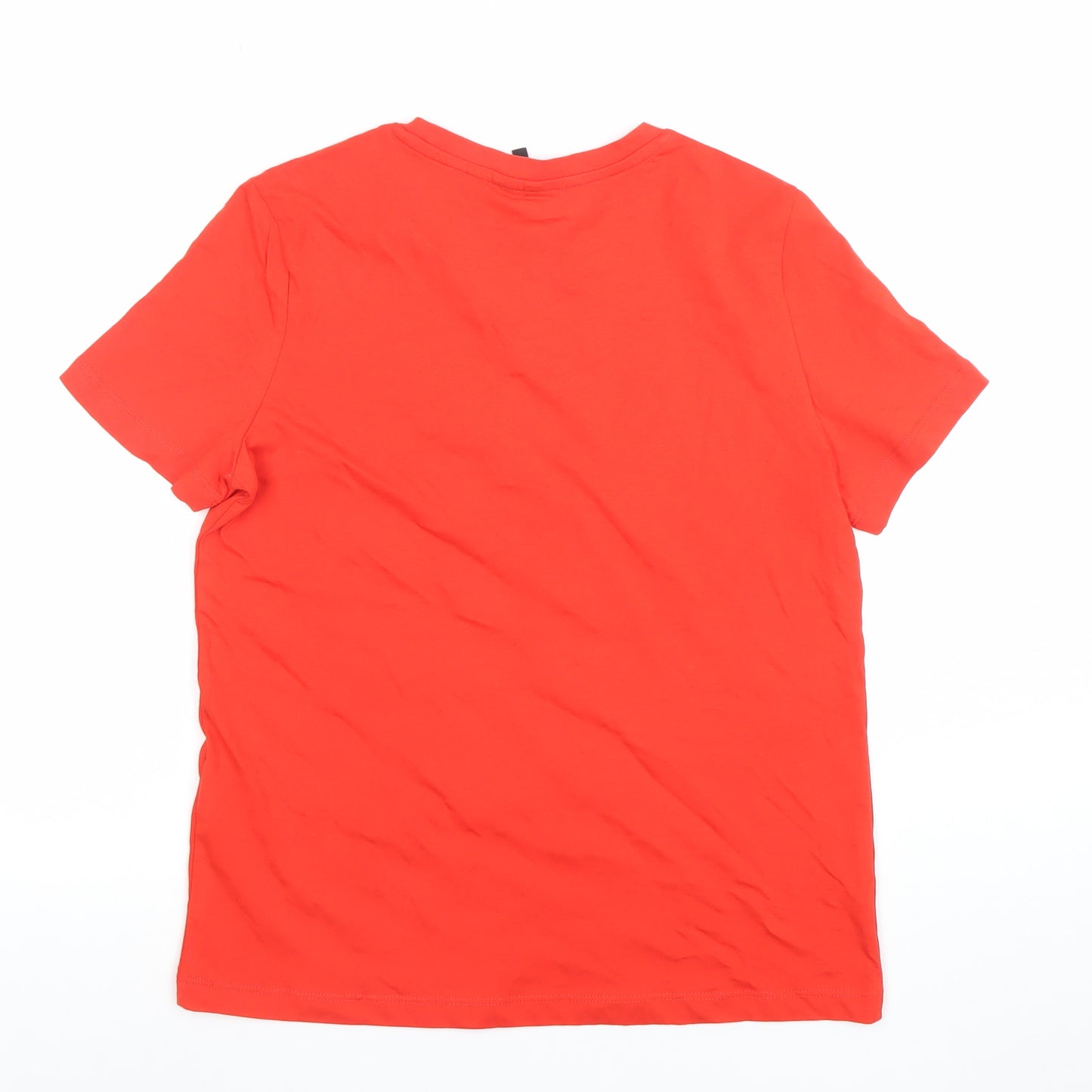 Vero Moda Women's Red 'Adios' Cotton Crew Neck T-Shirt Size S