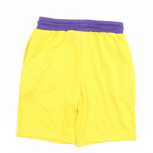 NBA Boys Yellow Los Angeles Lakers James 23 Athletic Basketball Shorts 7-8Y