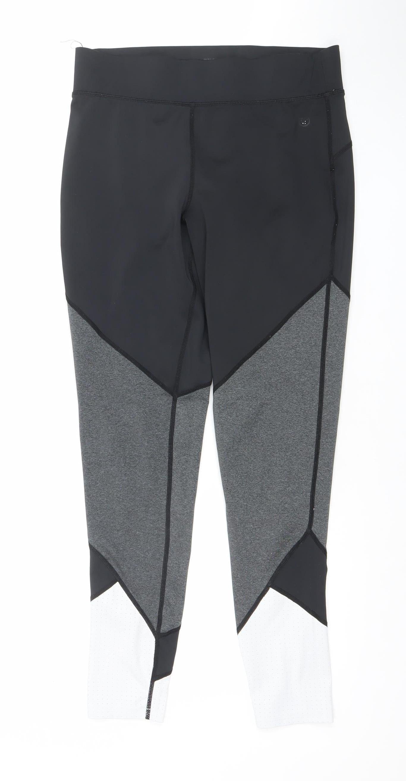 St. Bernard Womens Black Colourblock Leggings Size 12 Activewear