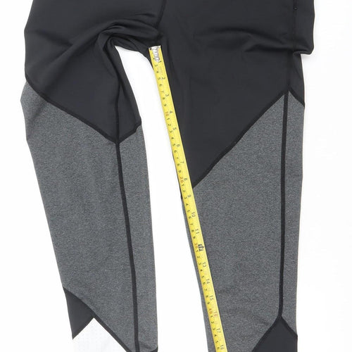 St. Bernard Womens Black Colourblock Leggings Size 12 Activewear