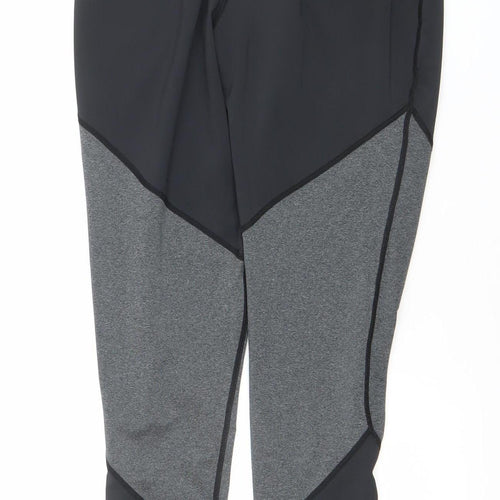 St. Bernard Womens Black Colourblock Leggings Size 12 Activewear