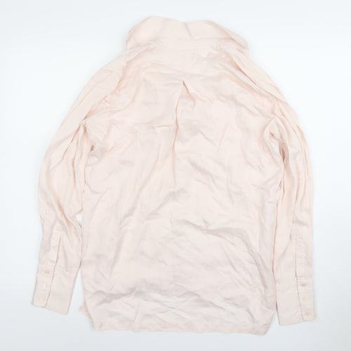 Selected Femme Women’s Ivory Button-Up Cotton Shirt Size 6