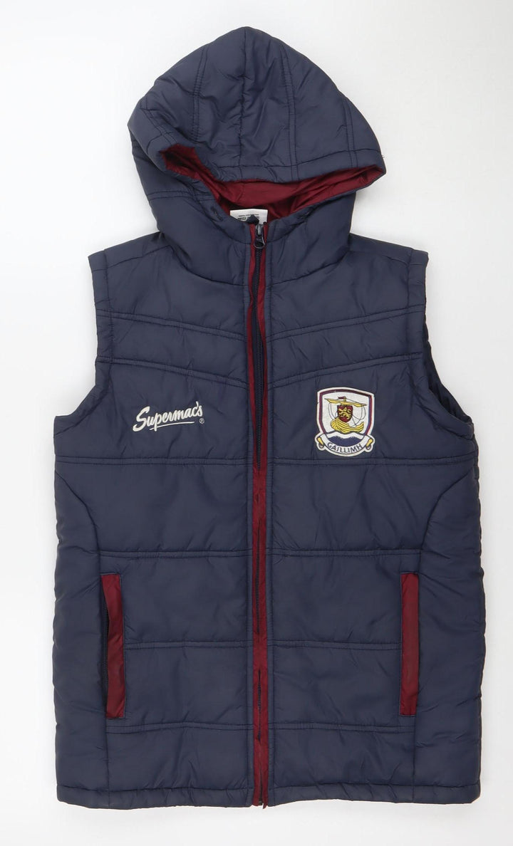 PowerSports Boys Blue Hooded Puffer Jacket 11-12 Years Sleeveless