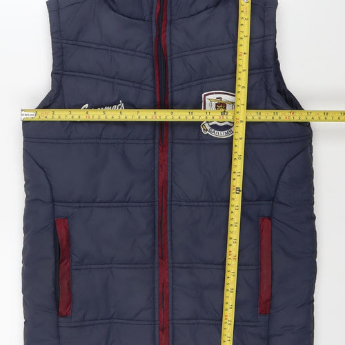 PowerSports Boys Blue Hooded Puffer Jacket 11-12 Years Sleeveless