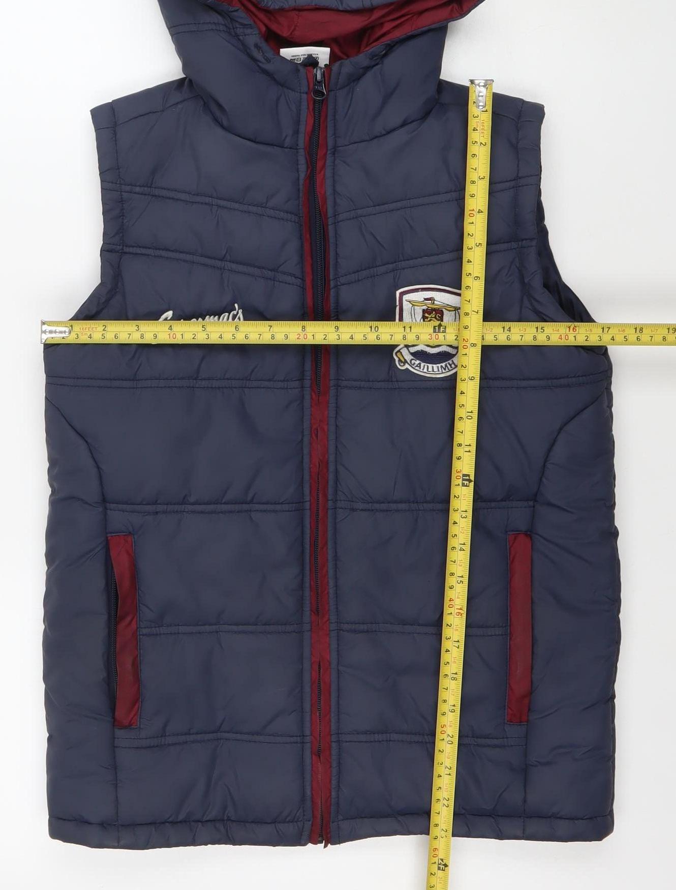 PowerSports Boys Blue Hooded Puffer Jacket 11-12 Years Sleeveless