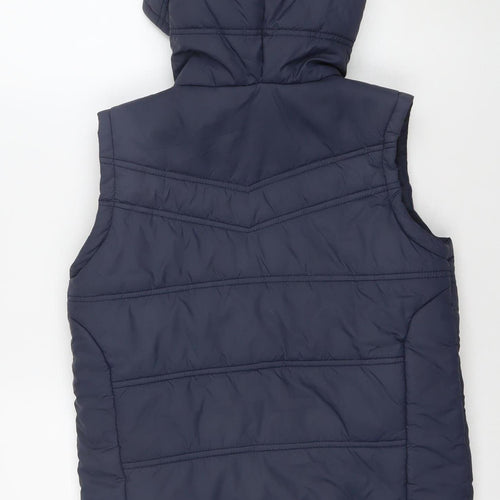 PowerSports Boys Blue Hooded Puffer Jacket 11-12 Years Sleeveless