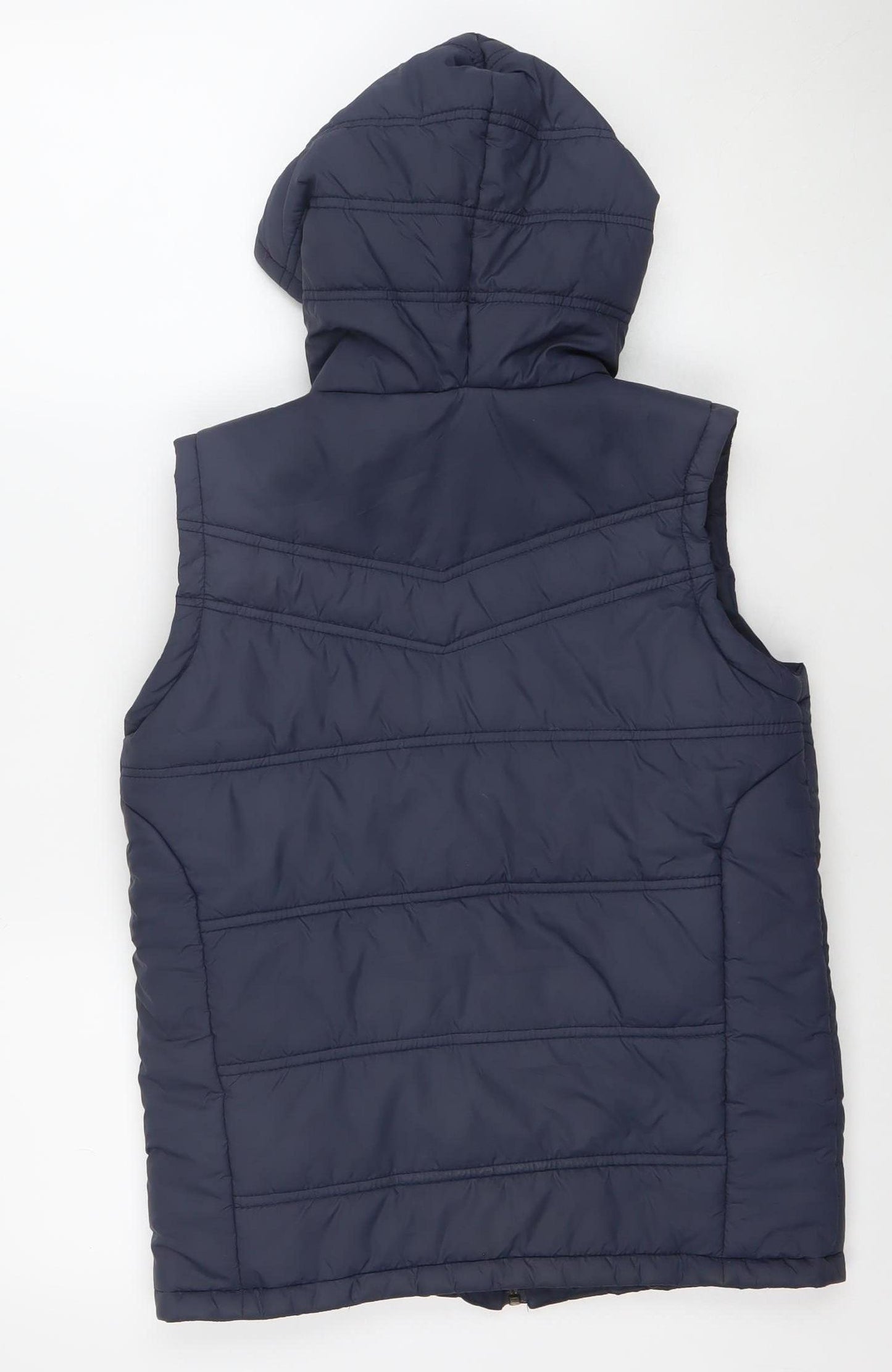 PowerSports Boys Blue Hooded Puffer Jacket 11-12 Years Sleeveless