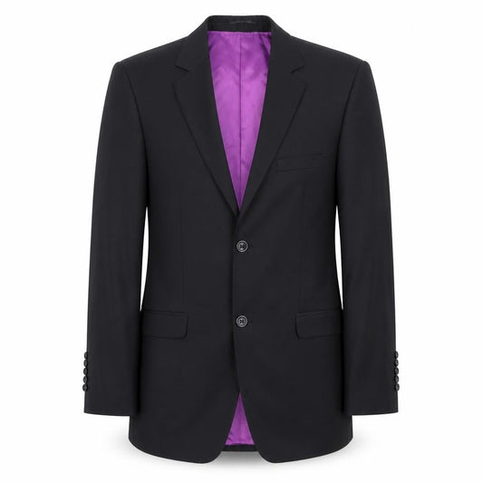 Benetti Men's Black 38R Regular Fit Classic Single Breasted Blazer