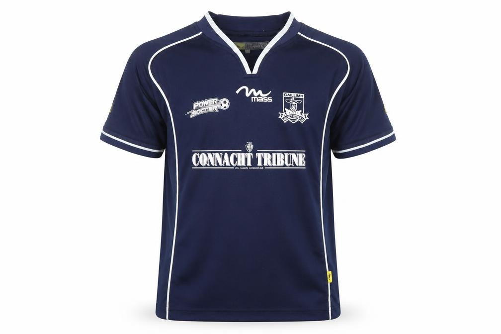 Mass Boys Blue XS Jersey Football Top Galway United V-Neck Short Sleeve