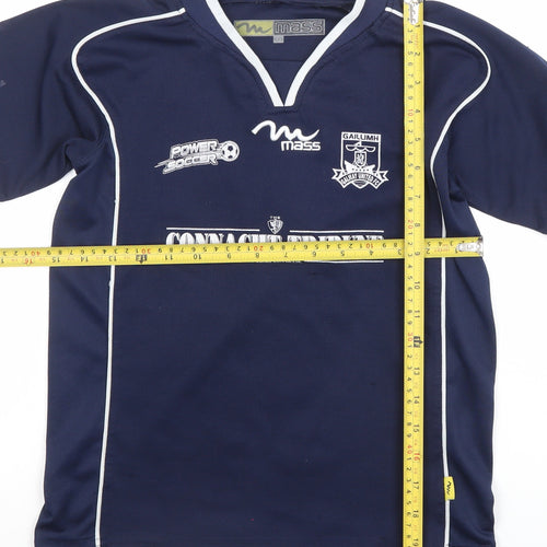 Mass Boys Blue XS Jersey Football Top Galway United V-Neck Short Sleeve