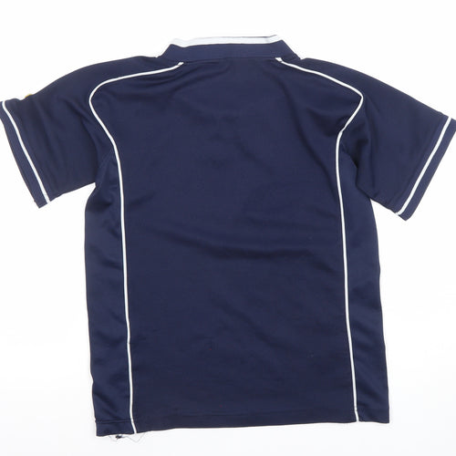 Mass Boys Blue XS Jersey Football Top Galway United V-Neck Short Sleeve