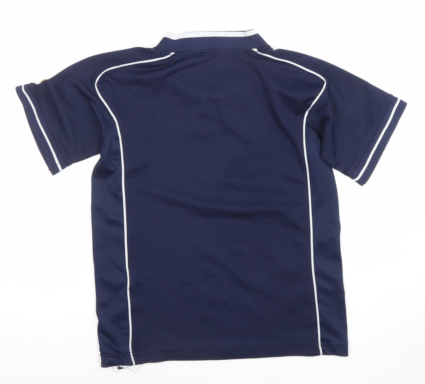 Mass Boys Blue XS Jersey Football Top Galway United V-Neck Short Sleeve