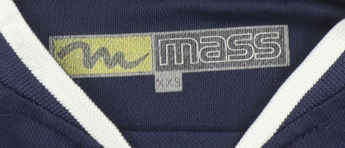 Mass Boys Blue XS Jersey Football Top Galway United V-Neck Short Sleeve