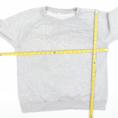 Hush Women Grey Polka Dot Pullover Sweatshirt Size M