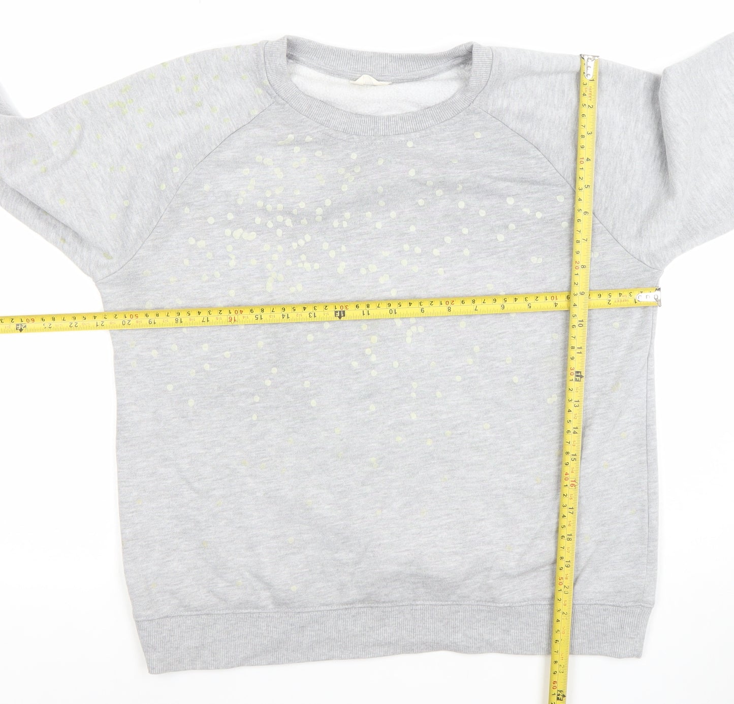 Hush Women Grey Polka Dot Pullover Sweatshirt Size M