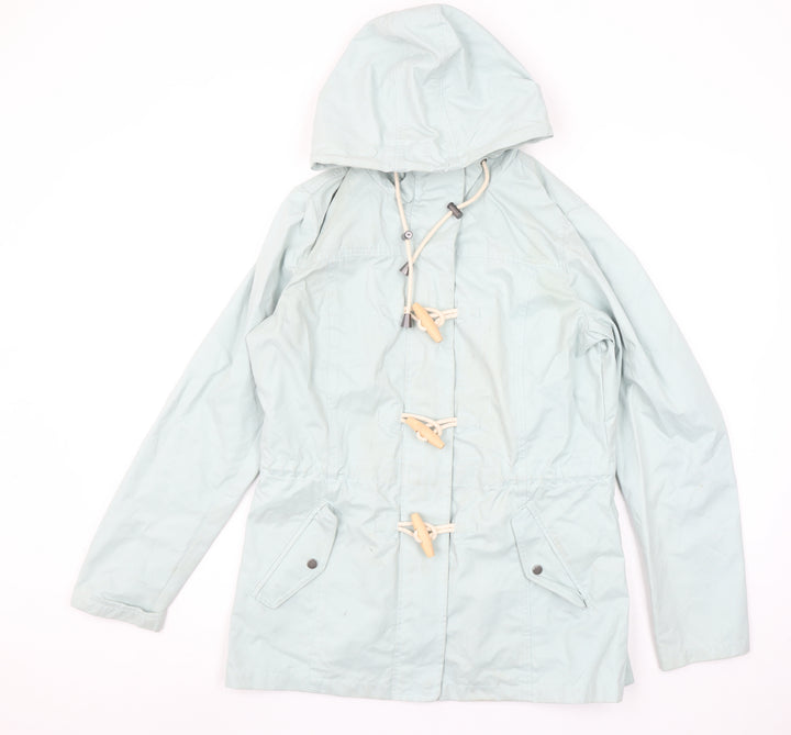 Fat Face Women's Blue Hooded Toggle Parka Jacket UK 10