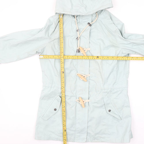 Fat Face Women's Blue Hooded Toggle Parka Jacket UK 10