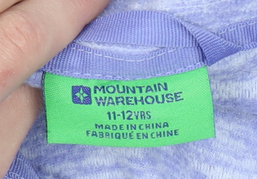 Mountain Warehouse Boys Purple Hooded Rain Coat Jacket 11-12 Years Waterproof