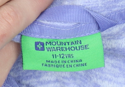 Mountain Warehouse Boys Purple Hooded Rain Coat Jacket 11-12 Years Waterproof