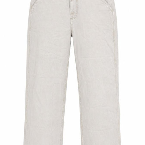 ASOS DESIGN Women's Beige Straight Leg Jeans Size 12 Cotton