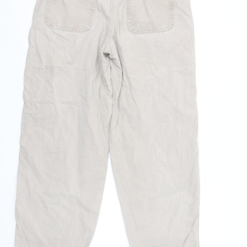 ASOS DESIGN Women's Beige Straight Leg Jeans Size 12 Cotton