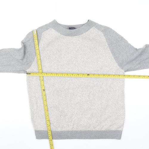 GAP Womens Grey Cotton Crew Neck Regular Fit Jumper Size S