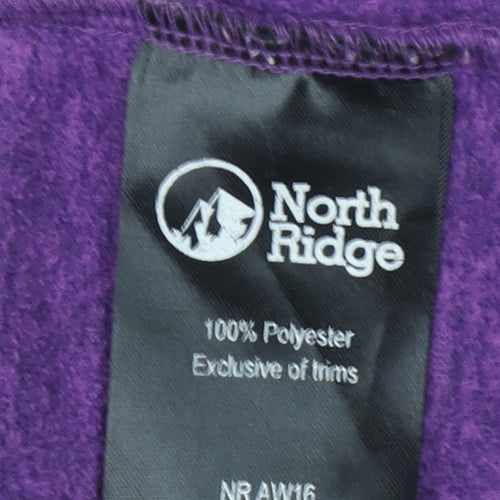 North Ridge Women's Purple Fleece Full Zip Jacket Size S