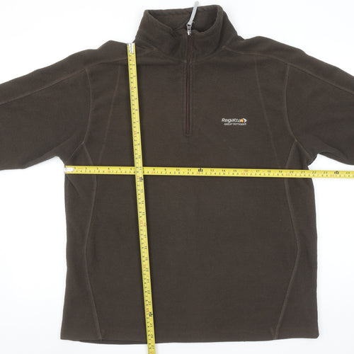 Regatta Mens Brown XL Fleece Pullover Sweatshirt Outdoor Zip Neck