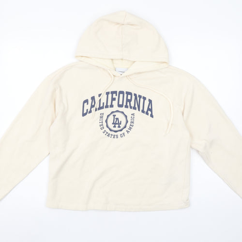 ONLY LIFE Women's Beige California LA Print Pullover Hoodie Size S