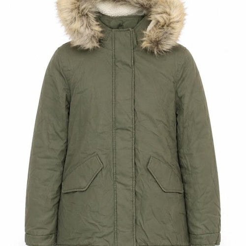 Marks and Spencer Women’s Green Faux Fur Hooded Parka Coat Size S