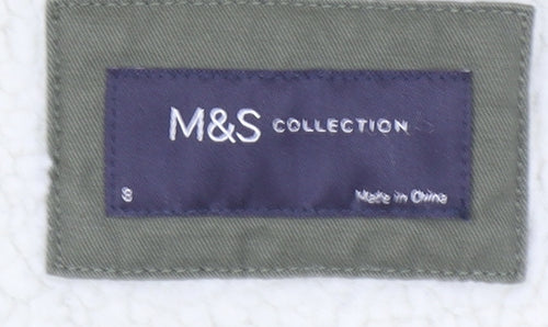 Marks and Spencer Women’s Green Faux Fur Hooded Parka Coat Size S