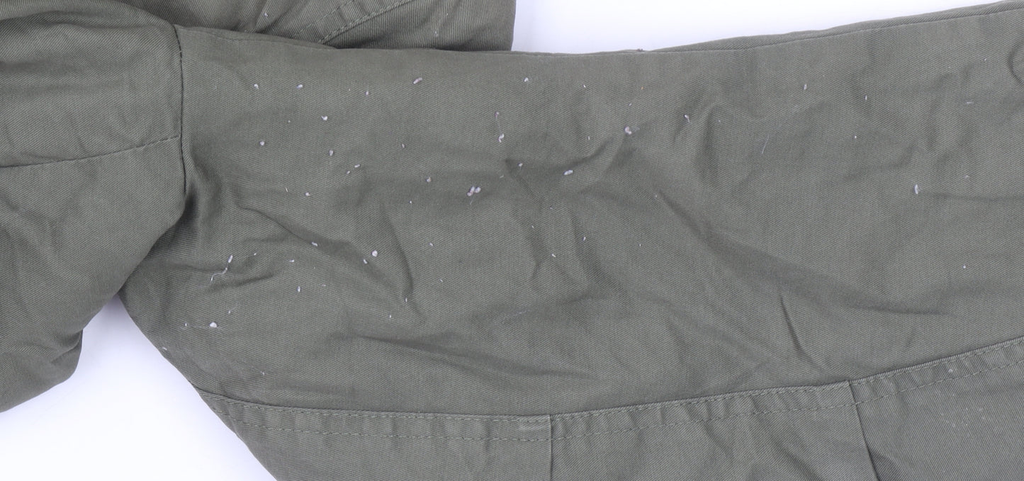 Marks and Spencer Women’s Green Faux Fur Hooded Parka Coat Size S