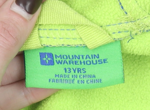 Mountain Warehouse Boys Blue Hooded Soft Shell Jacket 13 Years Water Resistant