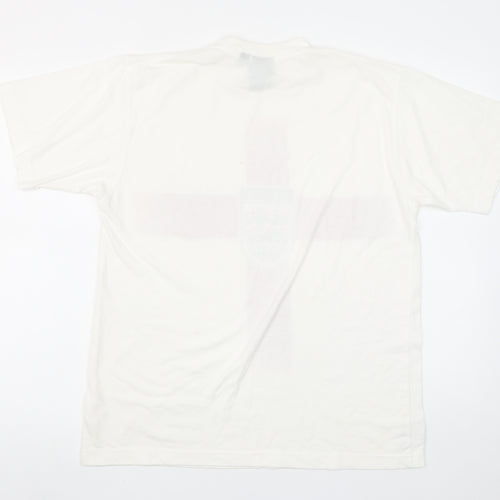 Admiral Men's White England Graphic Cotton T-Shirt Size S