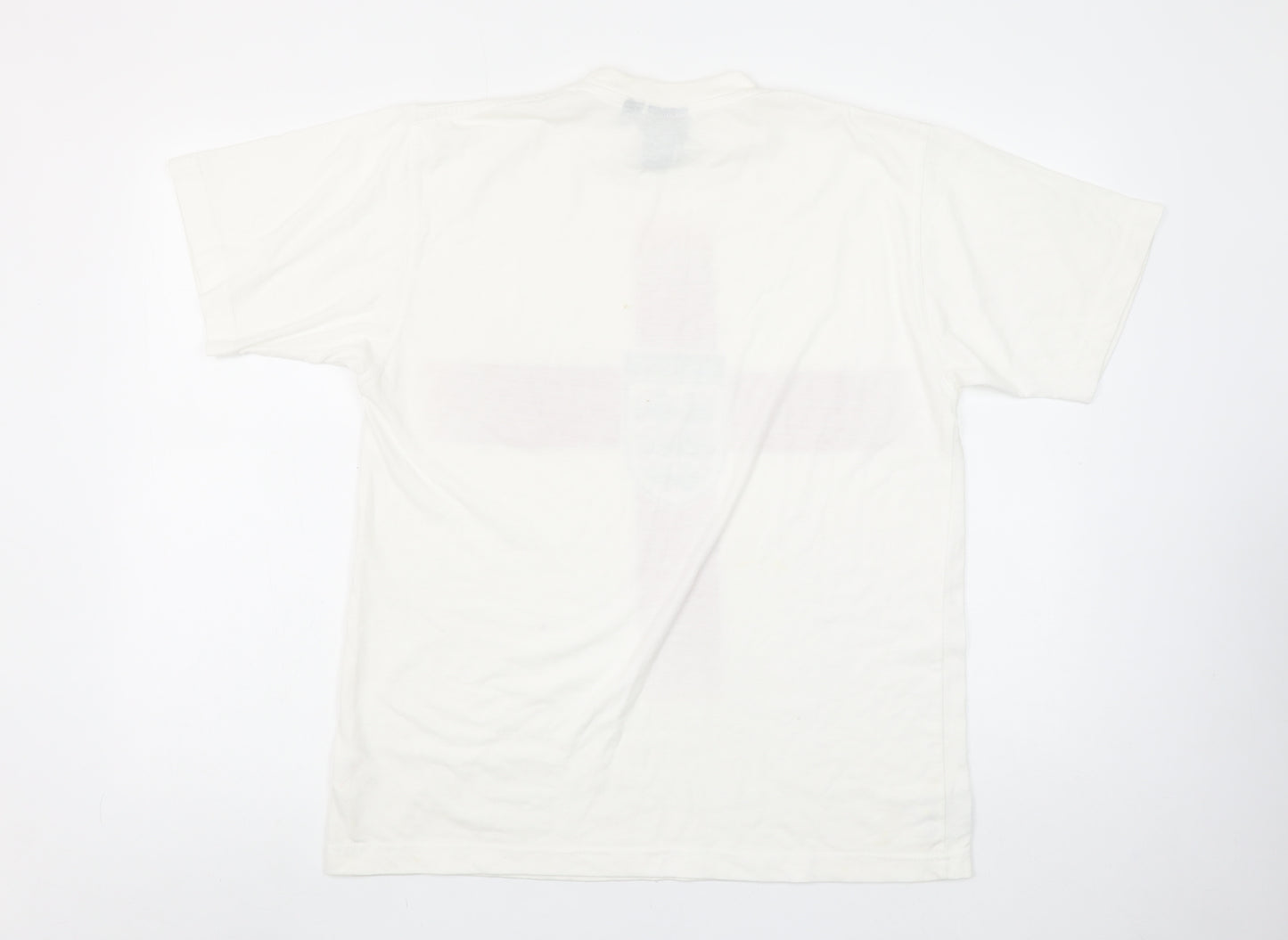 Admiral Men's White England Graphic Cotton T-Shirt Size S