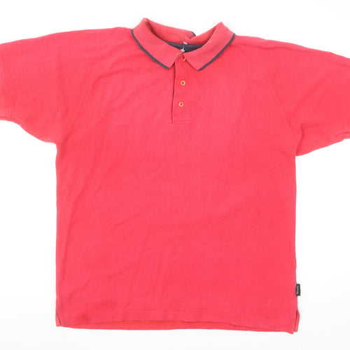 Toggi Men's Red Cotton Short Sleeve Polo Shirt Size M