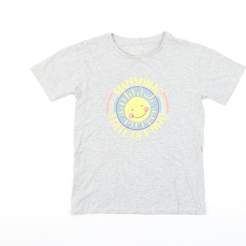 Mountain Warehouse Girls Grey Sunshine Graphic Cotton T-Shirt 11-12 Years