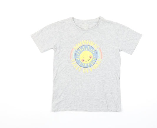 Mountain Warehouse Girls Grey Sunshine Graphic Cotton T-Shirt 11-12 Years