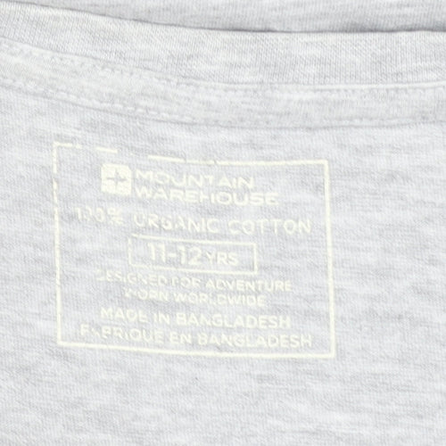 Mountain Warehouse Girls Grey Sunshine Graphic Cotton T-Shirt 11-12 Years