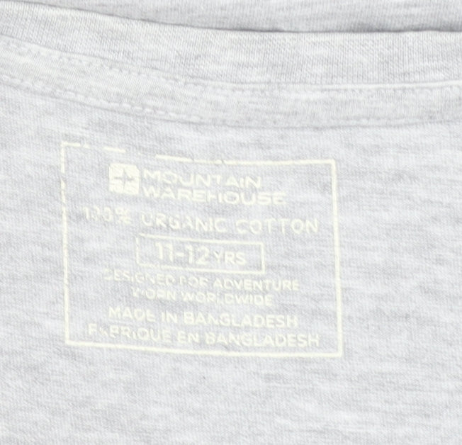 Mountain Warehouse Girls Grey Sunshine Graphic Cotton T-Shirt 11-12 Years