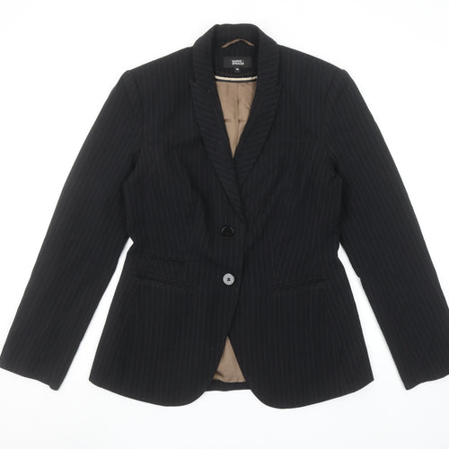 Marks and Spencer Women Black Pinstripe Suit Jacket UK 10