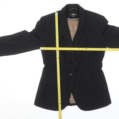 Marks and Spencer Women Black Pinstripe Suit Jacket UK 10