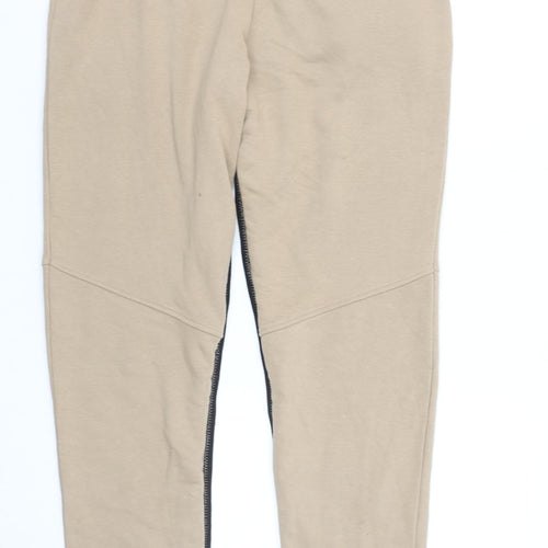 Couture Beige Womens Jogger Trousers M Regular Fit Zip Detail