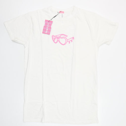 I Saw It First Love Island White Cotton Women’s T-Shirt Size S