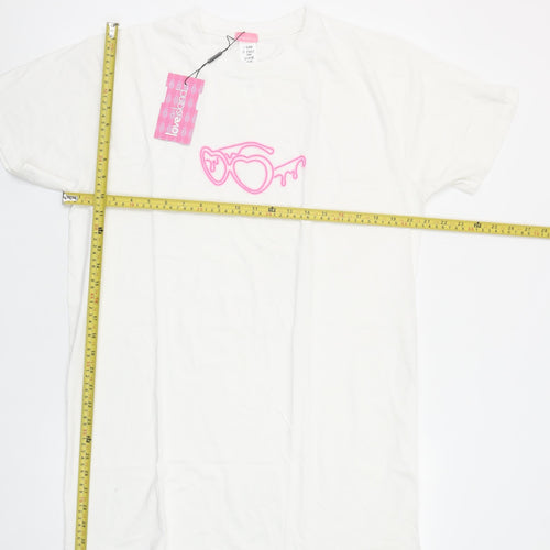 I Saw It First Love Island White Cotton Women’s T-Shirt Size S